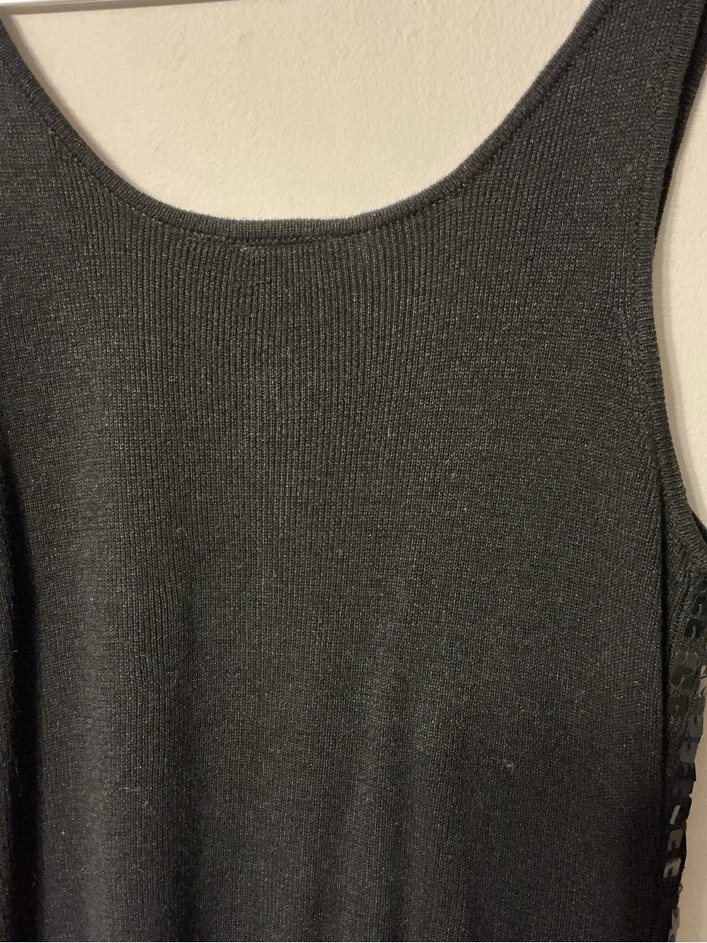 52 Weekends Black Sequin Tank Top - Picture 5 of 7